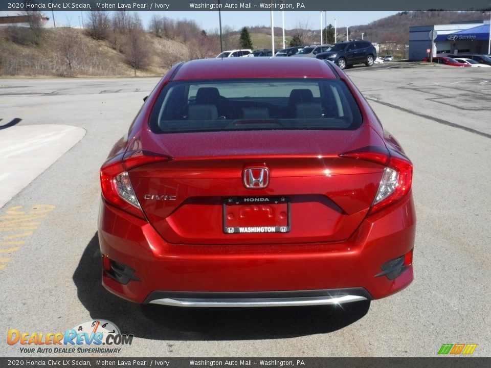 2020 Honda Civic LX Sedan Molten Lava Pearl / Ivory Photo #8