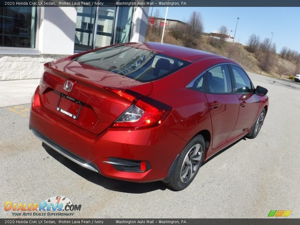 2020 Honda Civic LX Sedan Molten Lava Pearl / Ivory Photo #9