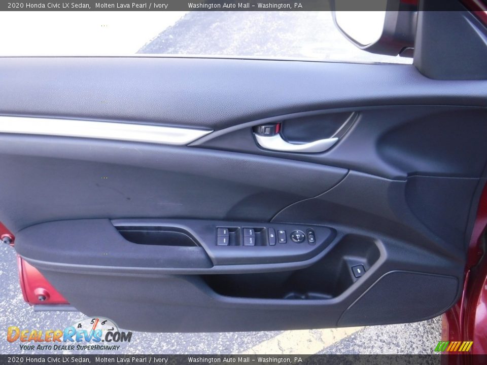 2020 Honda Civic LX Sedan Molten Lava Pearl / Ivory Photo #10