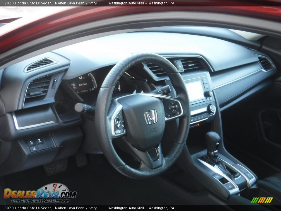 2020 Honda Civic LX Sedan Molten Lava Pearl / Ivory Photo #11