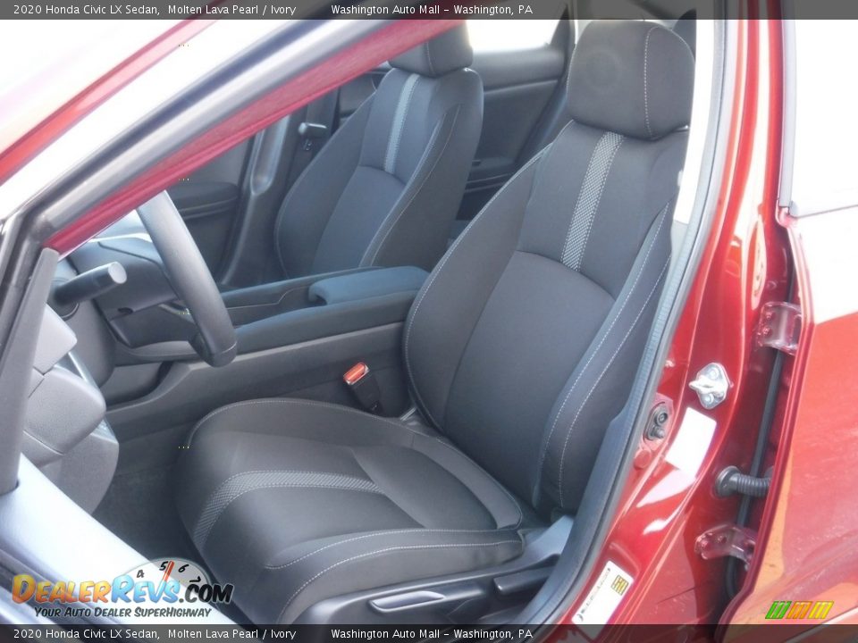 2020 Honda Civic LX Sedan Molten Lava Pearl / Ivory Photo #13