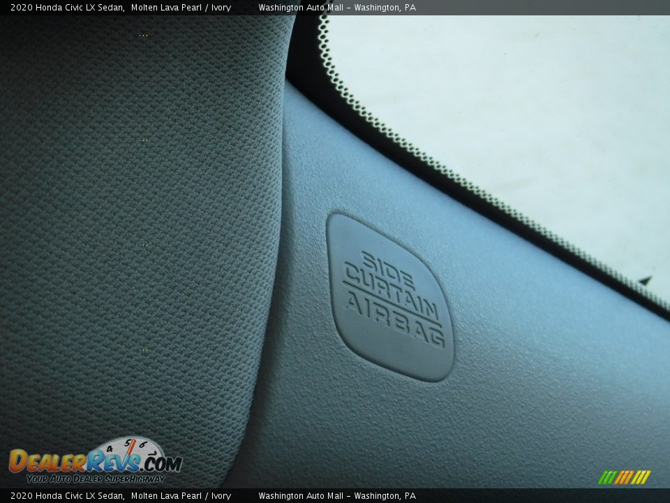 2020 Honda Civic LX Sedan Molten Lava Pearl / Ivory Photo #17