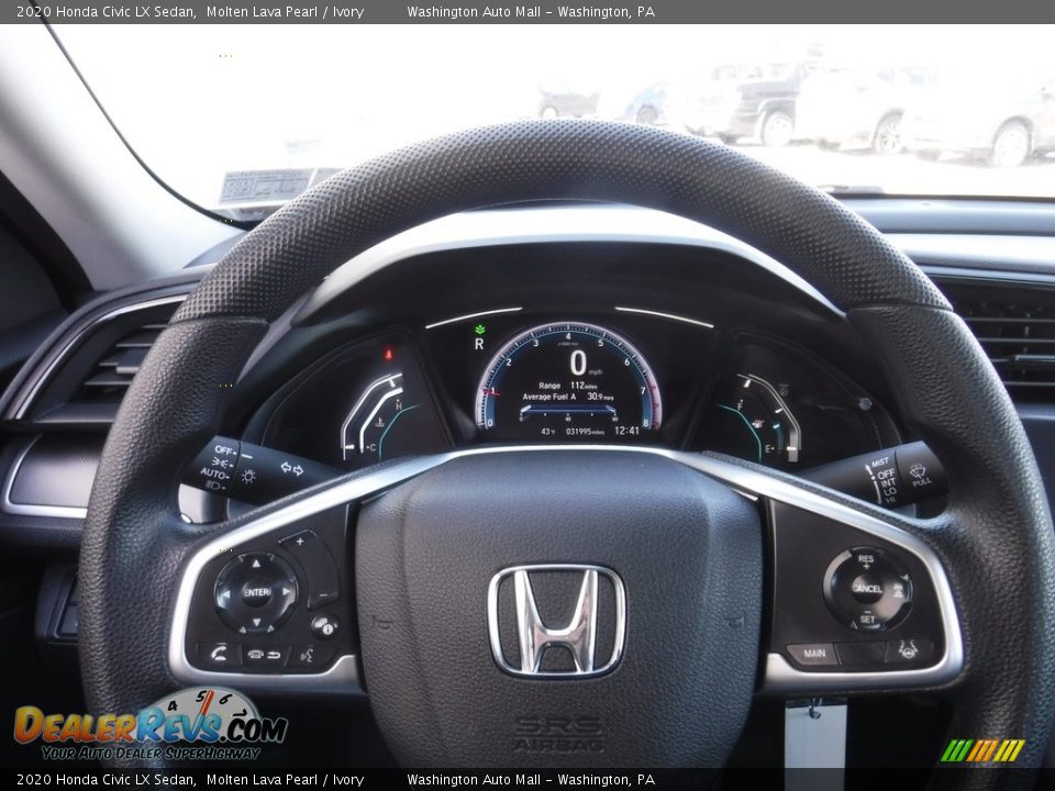 2020 Honda Civic LX Sedan Molten Lava Pearl / Ivory Photo #20