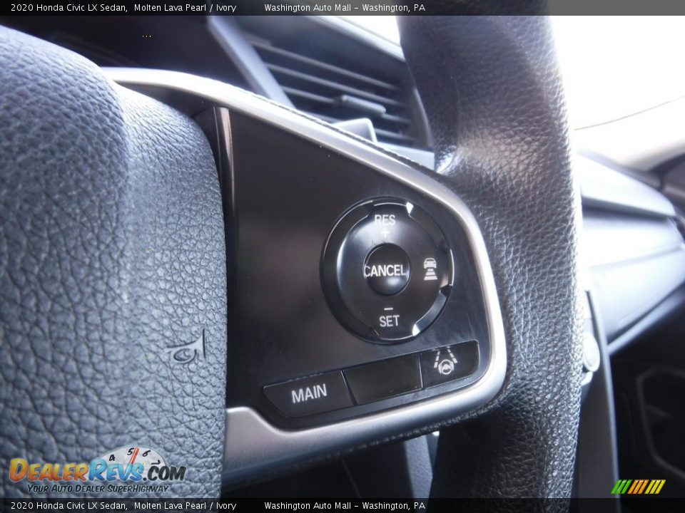 2020 Honda Civic LX Sedan Molten Lava Pearl / Ivory Photo #22