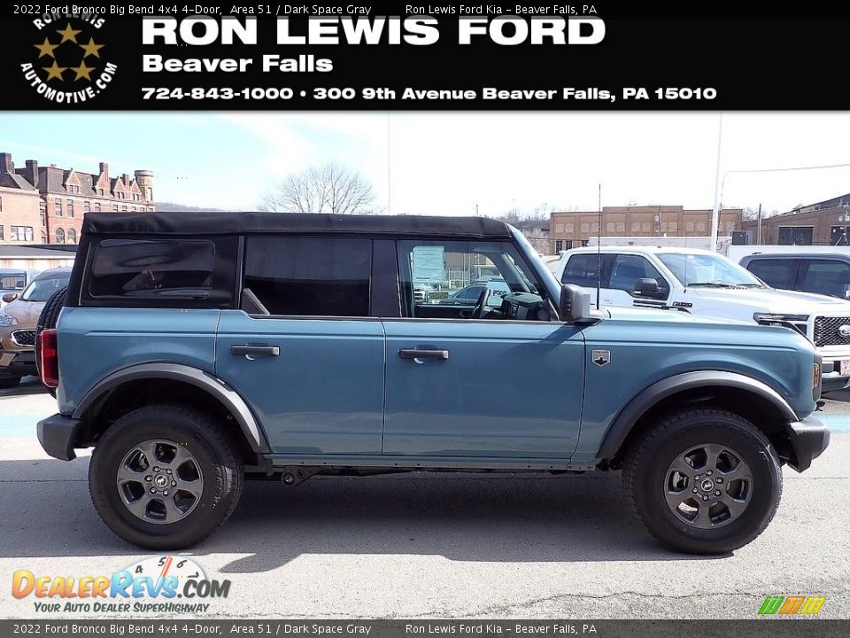 2022 Ford Bronco Big Bend 4x4 4-Door Area 51 / Dark Space Gray Photo #1