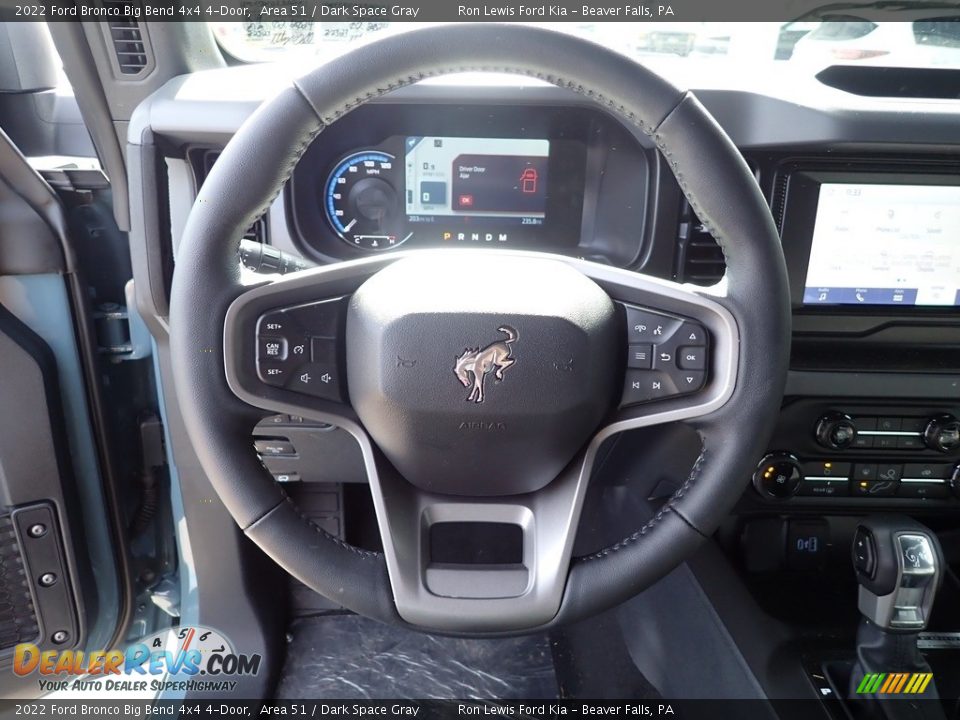 2022 Ford Bronco Big Bend 4x4 4-Door Steering Wheel Photo #19
