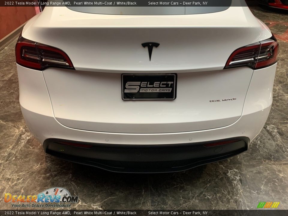 2022 Tesla Model Y Long Range AWD Pearl White Multi-Coat / White/Black Photo #6
