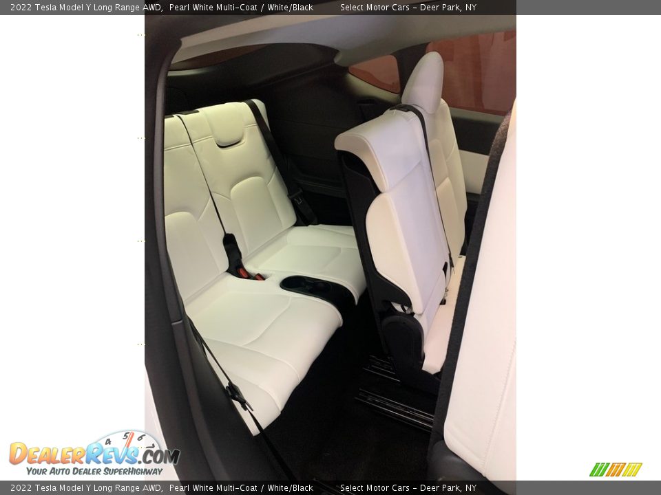 2022 Tesla Model Y Long Range AWD Pearl White Multi-Coat / White/Black Photo #12