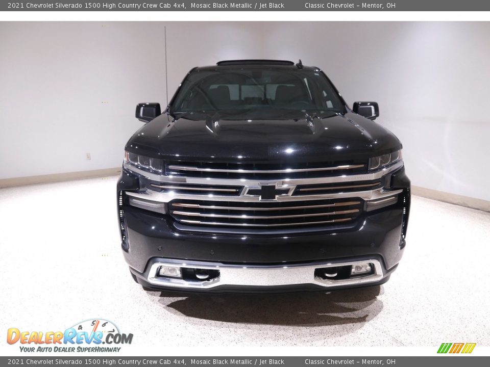 2021 Chevrolet Silverado 1500 High Country Crew Cab 4x4 Mosaic Black Metallic / Jet Black Photo #2