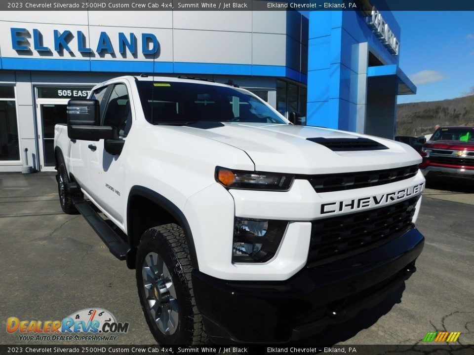 2023 Chevrolet Silverado 2500HD Custom Crew Cab 4x4 Summit White / Jet Black Photo #4