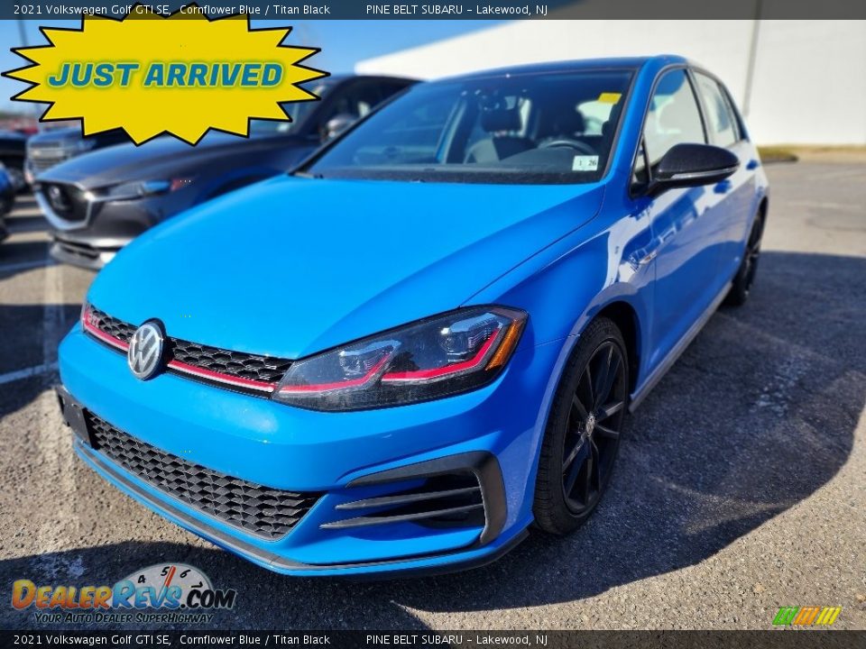 2021 Volkswagen Golf GTI SE Cornflower Blue / Titan Black Photo #1
