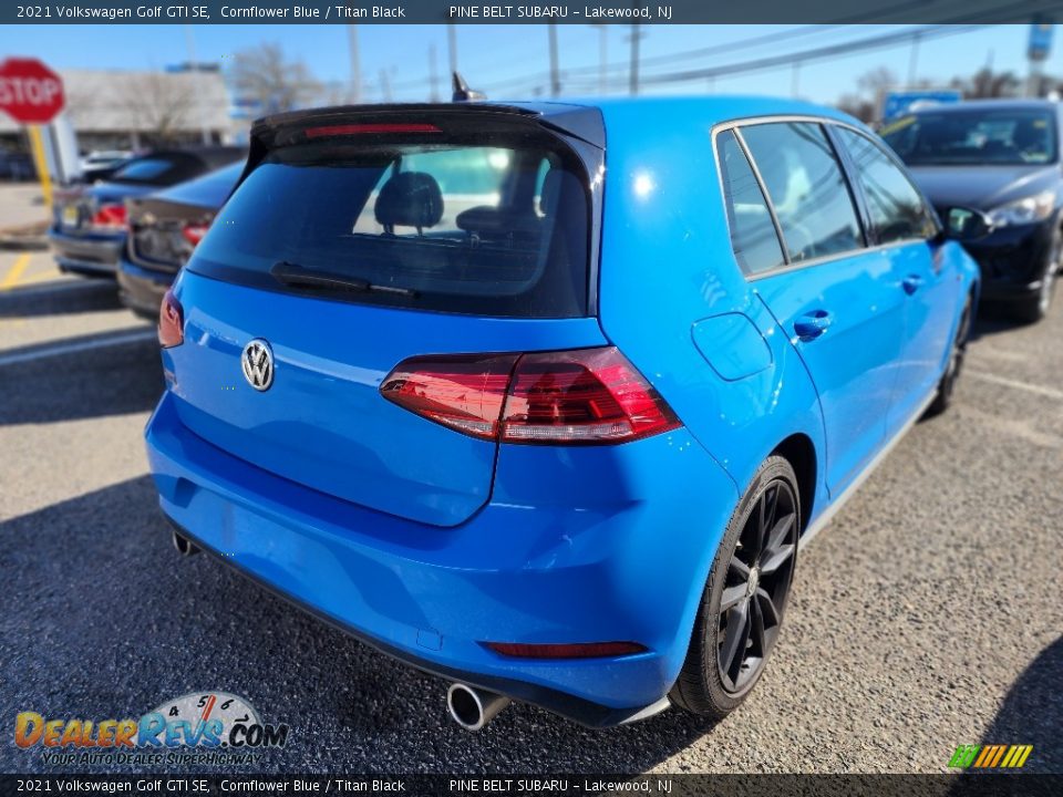 2021 Volkswagen Golf GTI SE Cornflower Blue / Titan Black Photo #6