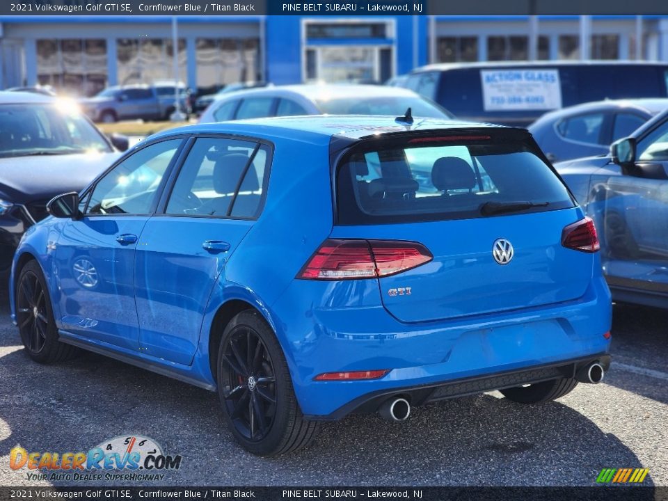 2021 Volkswagen Golf GTI SE Cornflower Blue / Titan Black Photo #8