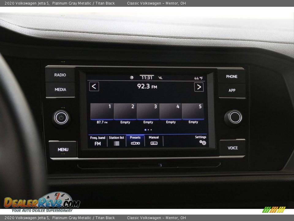 2020 Volkswagen Jetta S Platinum Gray Metallic / Titan Black Photo #10