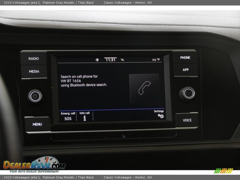 2020 Volkswagen Jetta S Platinum Gray Metallic / Titan Black Photo #11