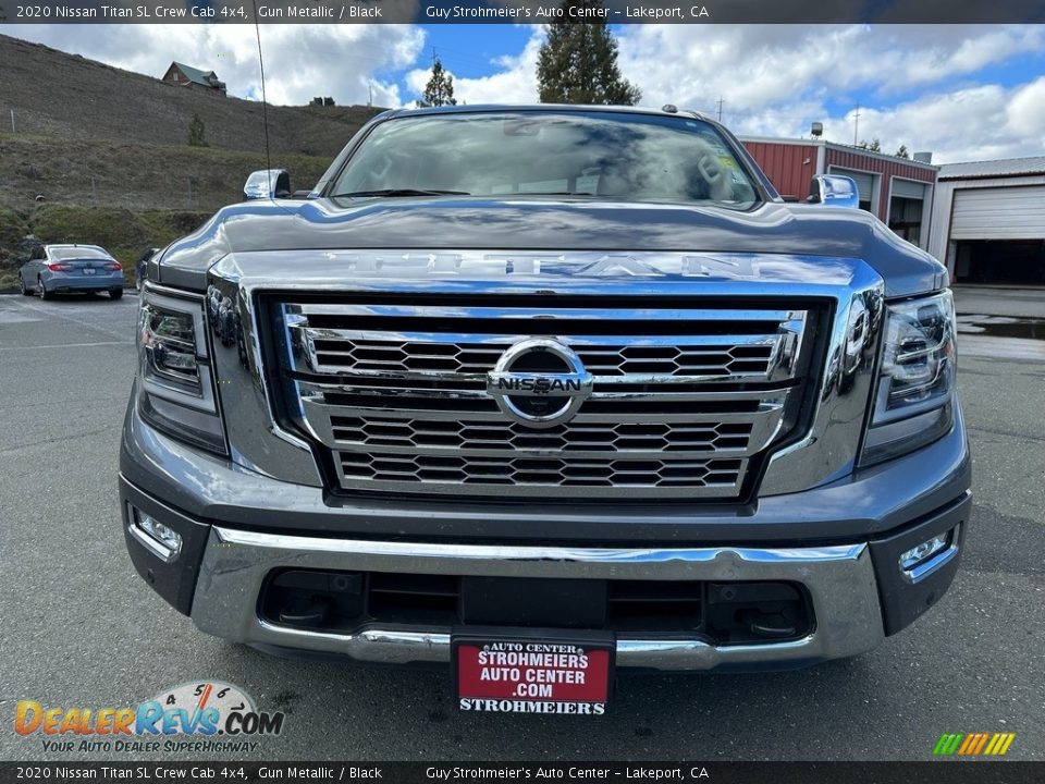 2020 Nissan Titan SL Crew Cab 4x4 Gun Metallic / Black Photo #2