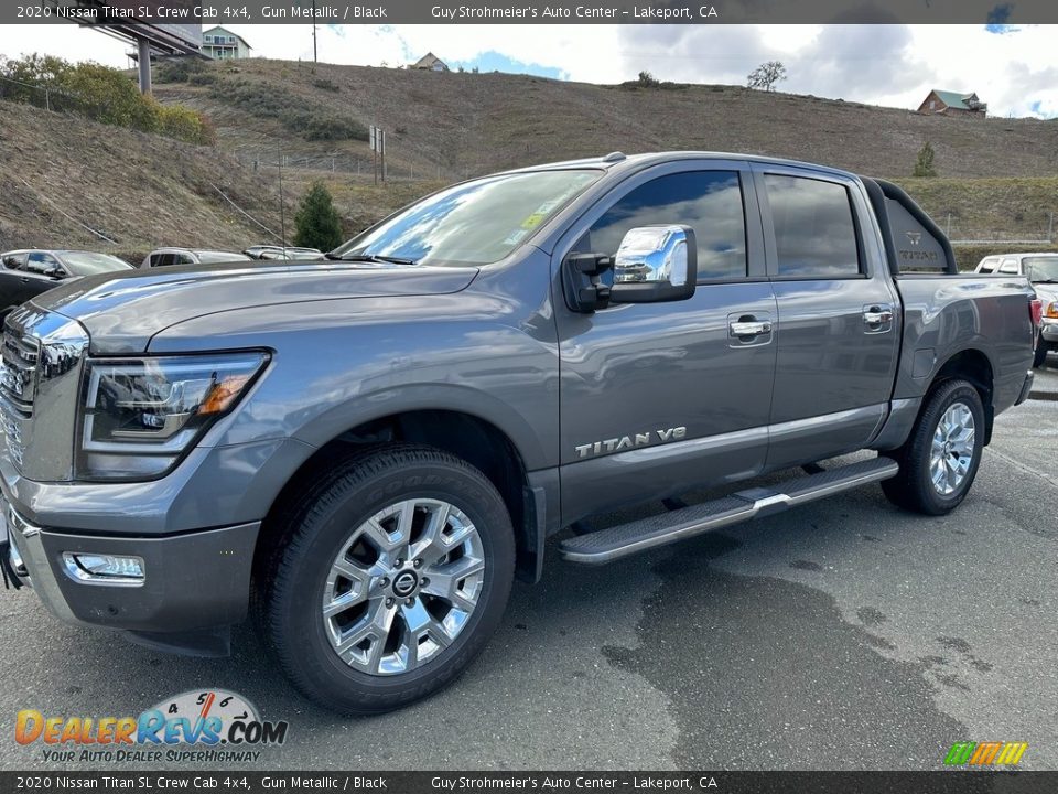 2020 Nissan Titan SL Crew Cab 4x4 Gun Metallic / Black Photo #3