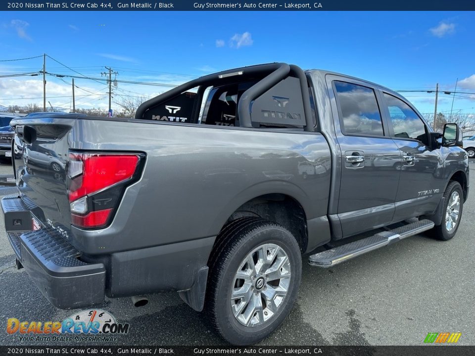 2020 Nissan Titan SL Crew Cab 4x4 Gun Metallic / Black Photo #6