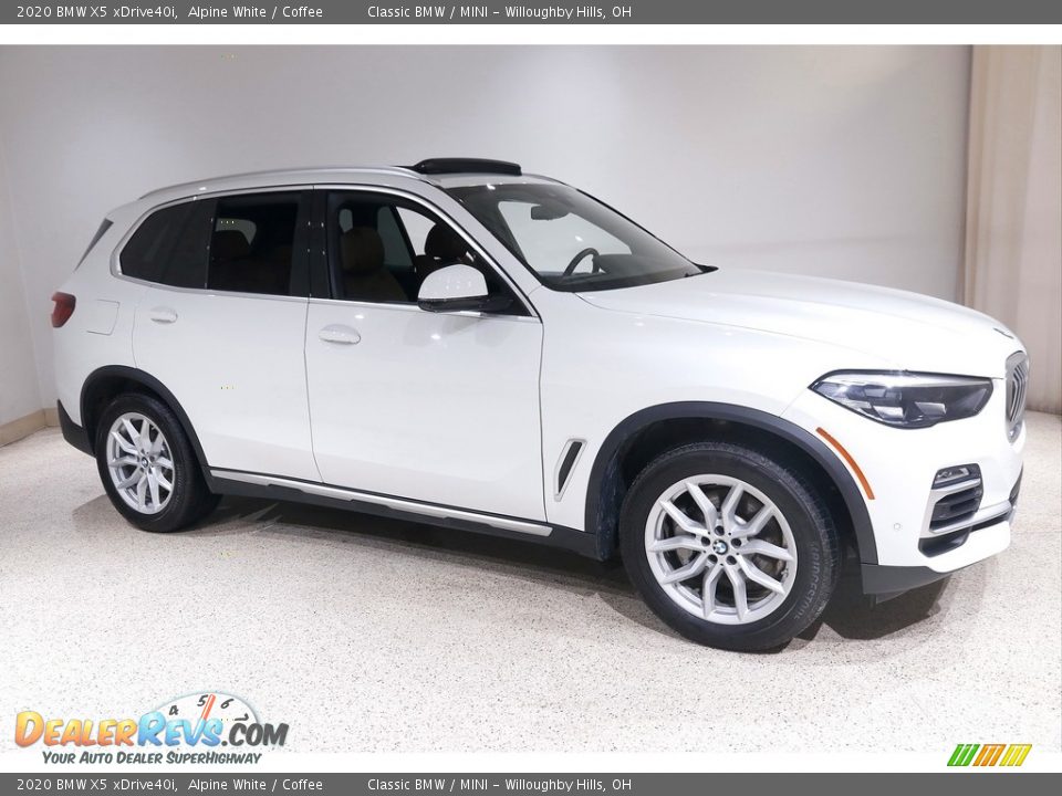 2020 BMW X5 xDrive40i Alpine White / Coffee Photo #1