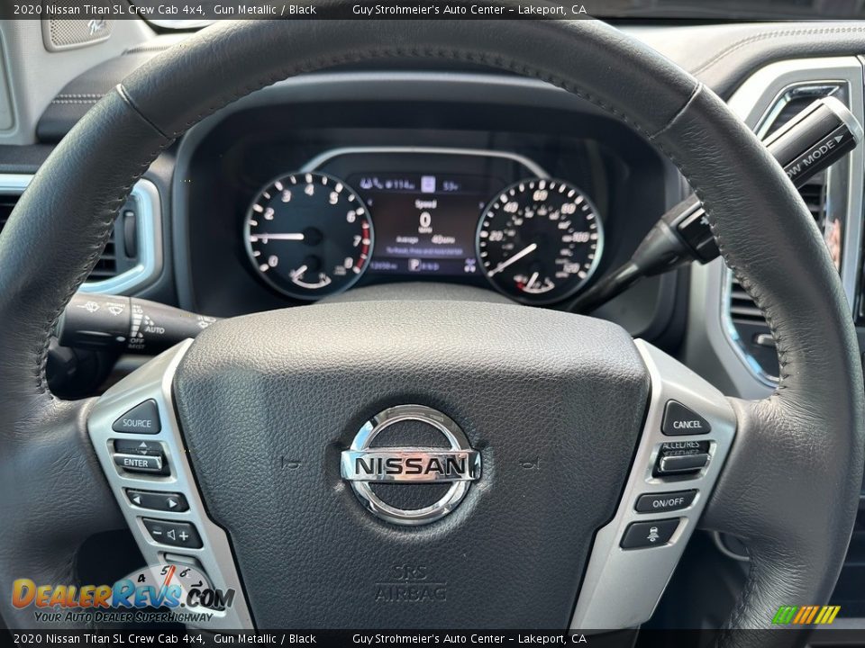 2020 Nissan Titan SL Crew Cab 4x4 Steering Wheel Photo #8