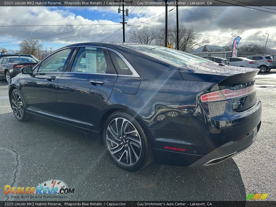 2020 Lincoln MKZ Hybrid Reserve Rhapsody Blue Metallic / Cappuccino Photo #4