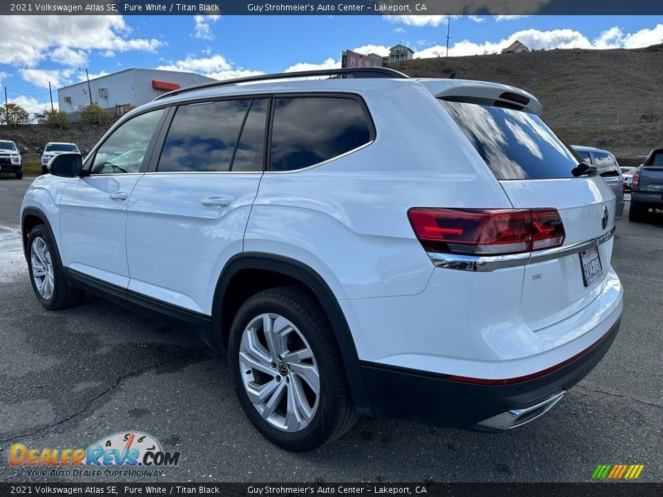 2021 Volkswagen Atlas SE Pure White / Titan Black Photo #4