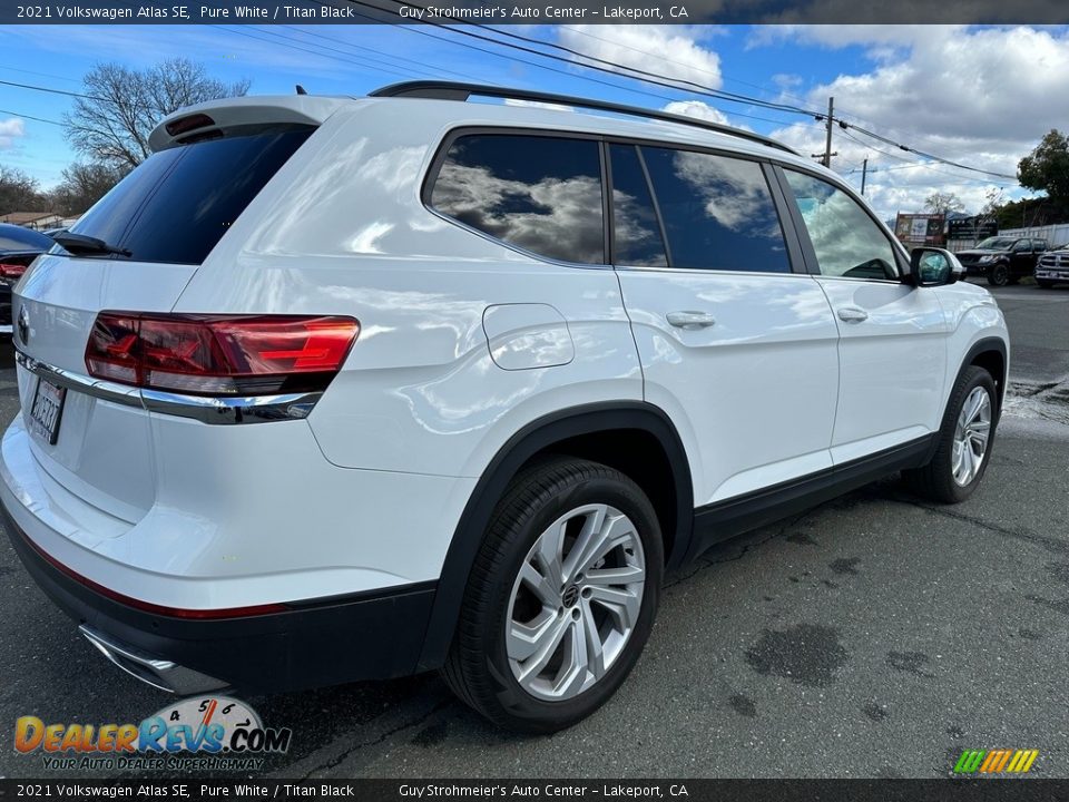 2021 Volkswagen Atlas SE Pure White / Titan Black Photo #6