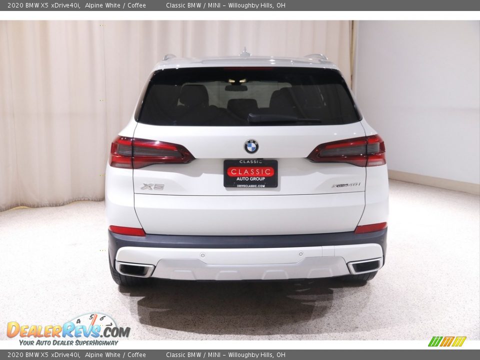 2020 BMW X5 xDrive40i Alpine White / Coffee Photo #23