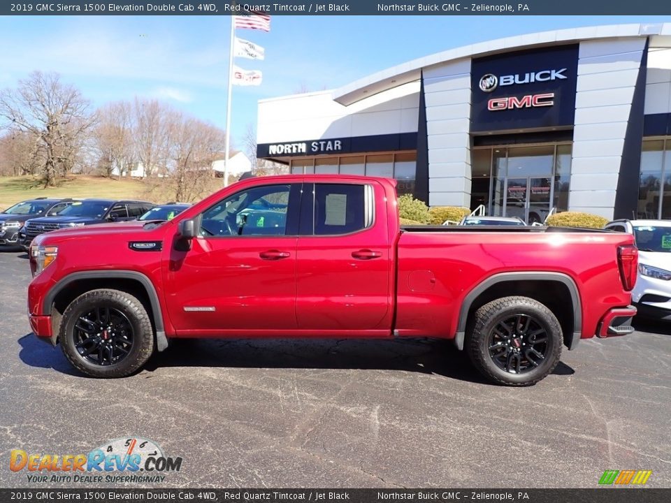 2019 GMC Sierra 1500 Elevation Double Cab 4WD Red Quartz Tintcoat / Jet Black Photo #2