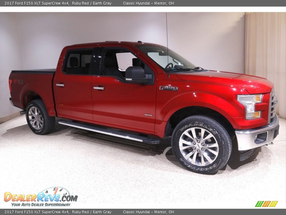 2017 Ford F150 XLT SuperCrew 4x4 Ruby Red / Earth Gray Photo #1
