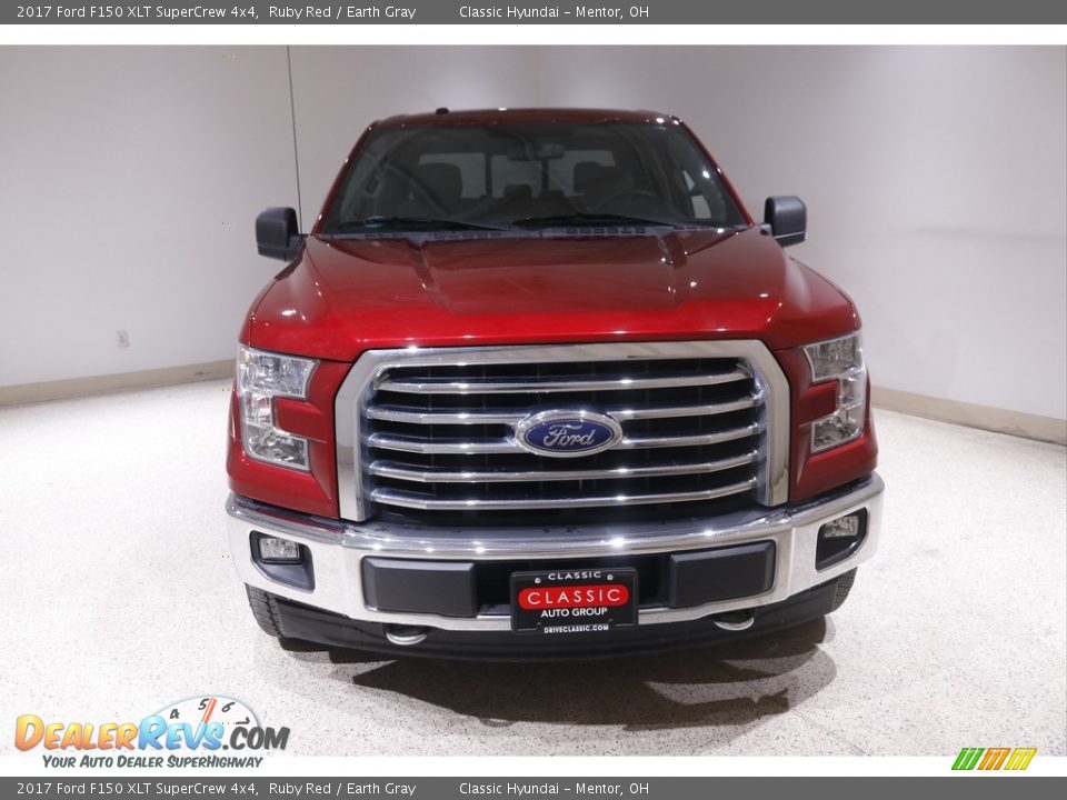 2017 Ford F150 XLT SuperCrew 4x4 Ruby Red / Earth Gray Photo #2