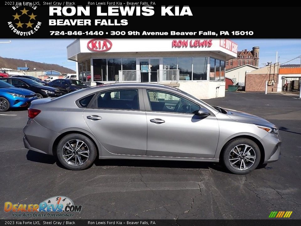 2023 Kia Forte LXS Steel Gray / Black Photo #1