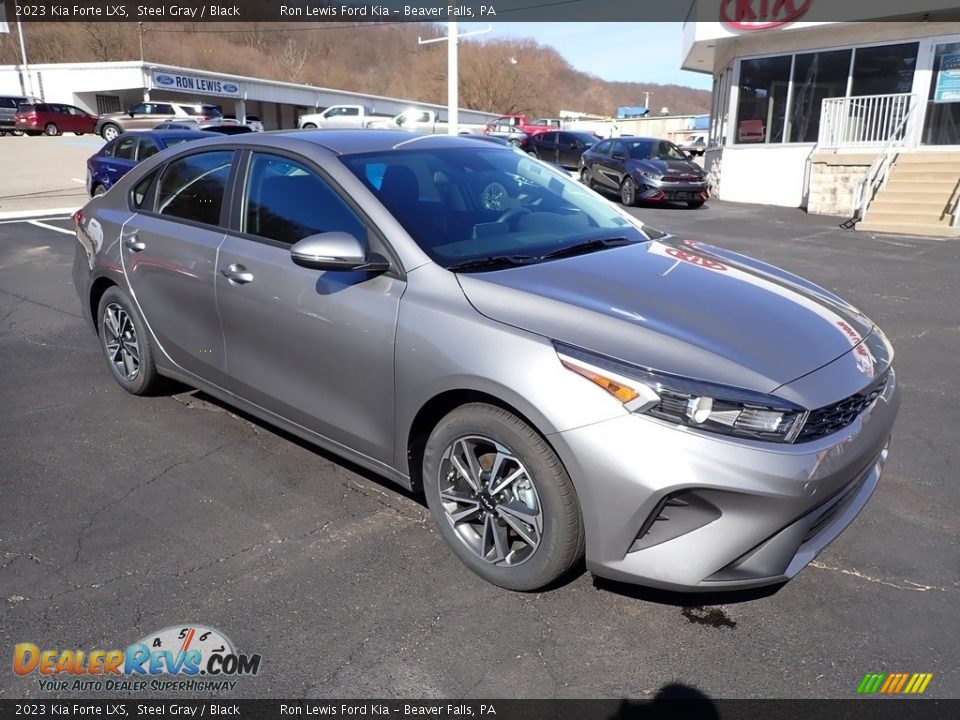 2023 Kia Forte LXS Steel Gray / Black Photo #2