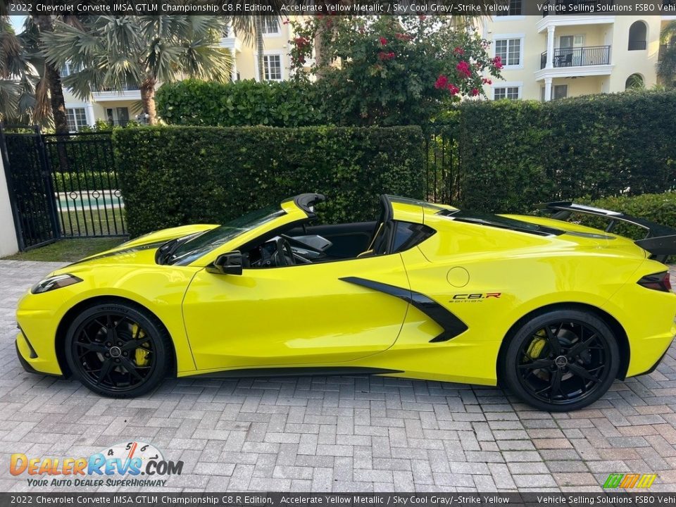 Accelerate Yellow Metallic 2022 Chevrolet Corvette IMSA GTLM Championship C8.R Edition Photo #1