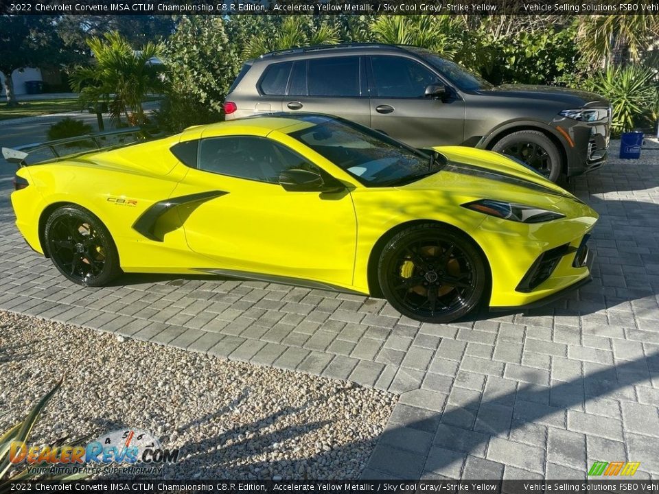 Accelerate Yellow Metallic 2022 Chevrolet Corvette IMSA GTLM Championship C8.R Edition Photo #2