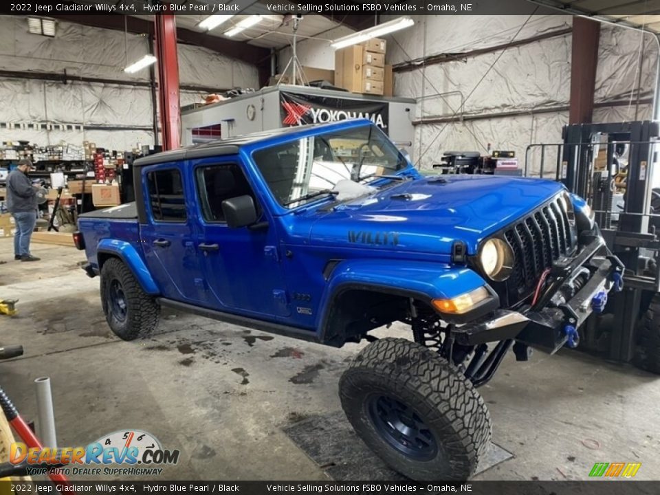 2022 Jeep Gladiator Willys 4x4 Hydro Blue Pearl / Black Photo #3