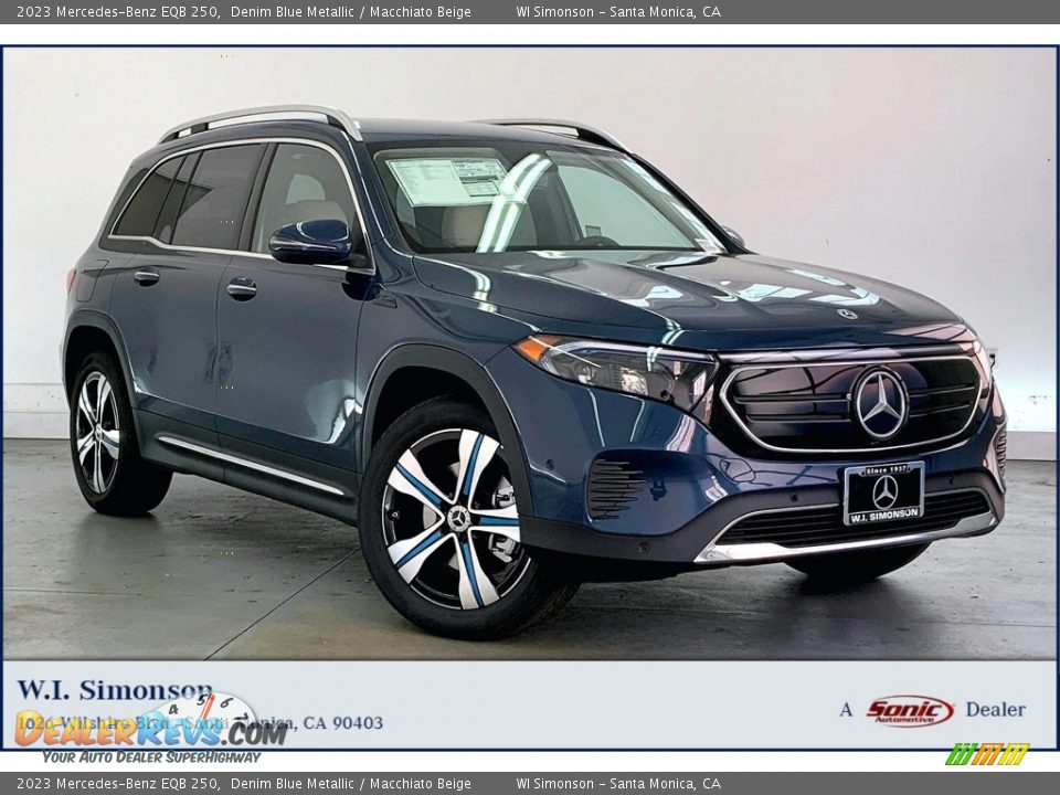 2023 Mercedes-Benz EQB 250 Denim Blue Metallic / Macchiato Beige Photo #1