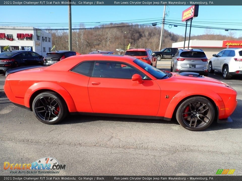 2021 Dodge Challenger R/T Scat Pack Widebody Go Mango / Black Photo #7