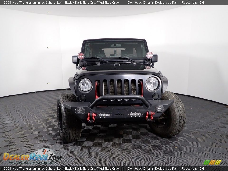 2008 Jeep Wrangler Unlimited Sahara 4x4 Black / Dark Slate Gray/Med Slate Gray Photo #3