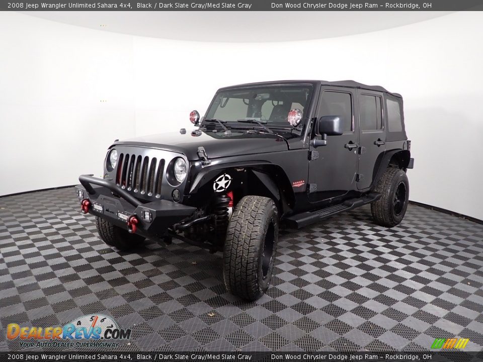 2008 Jeep Wrangler Unlimited Sahara 4x4 Black / Dark Slate Gray/Med Slate Gray Photo #4