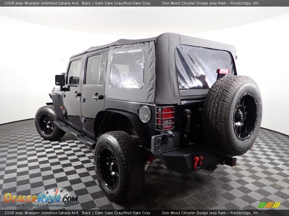 2008 Jeep Wrangler Unlimited Sahara 4x4 Black / Dark Slate Gray/Med Slate Gray Photo #5
