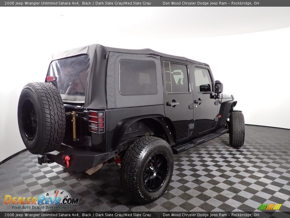 2008 Jeep Wrangler Unlimited Sahara 4x4 Black / Dark Slate Gray/Med Slate Gray Photo #9