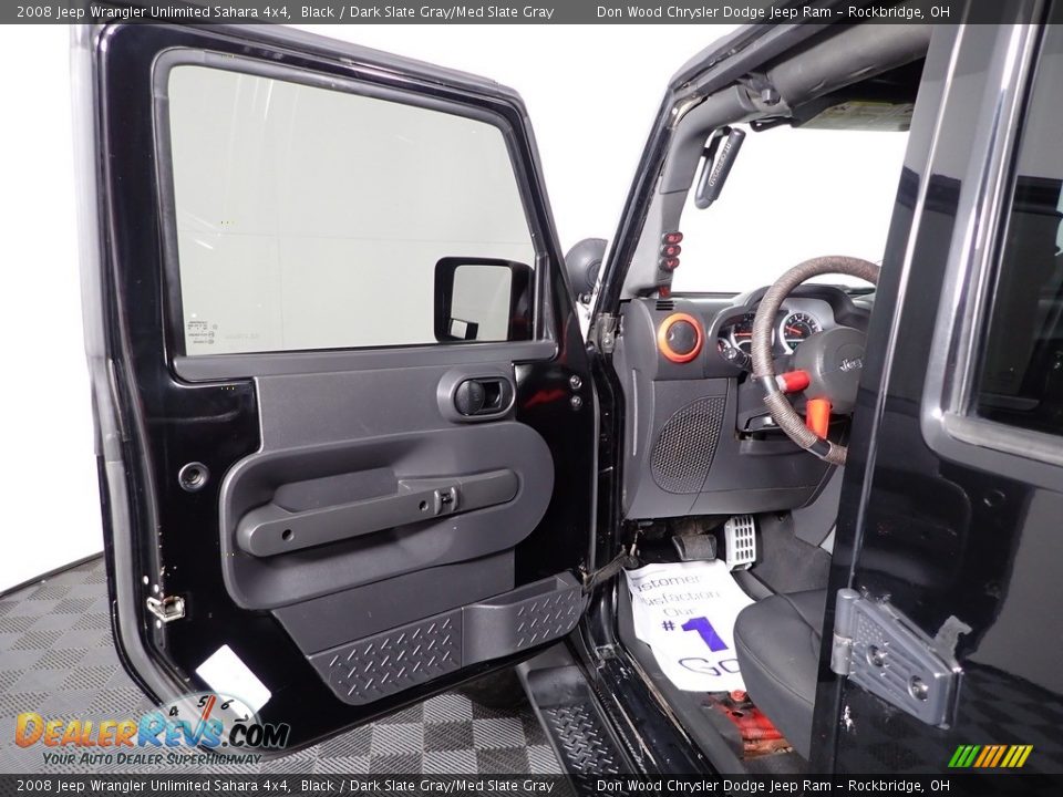 2008 Jeep Wrangler Unlimited Sahara 4x4 Black / Dark Slate Gray/Med Slate Gray Photo #10