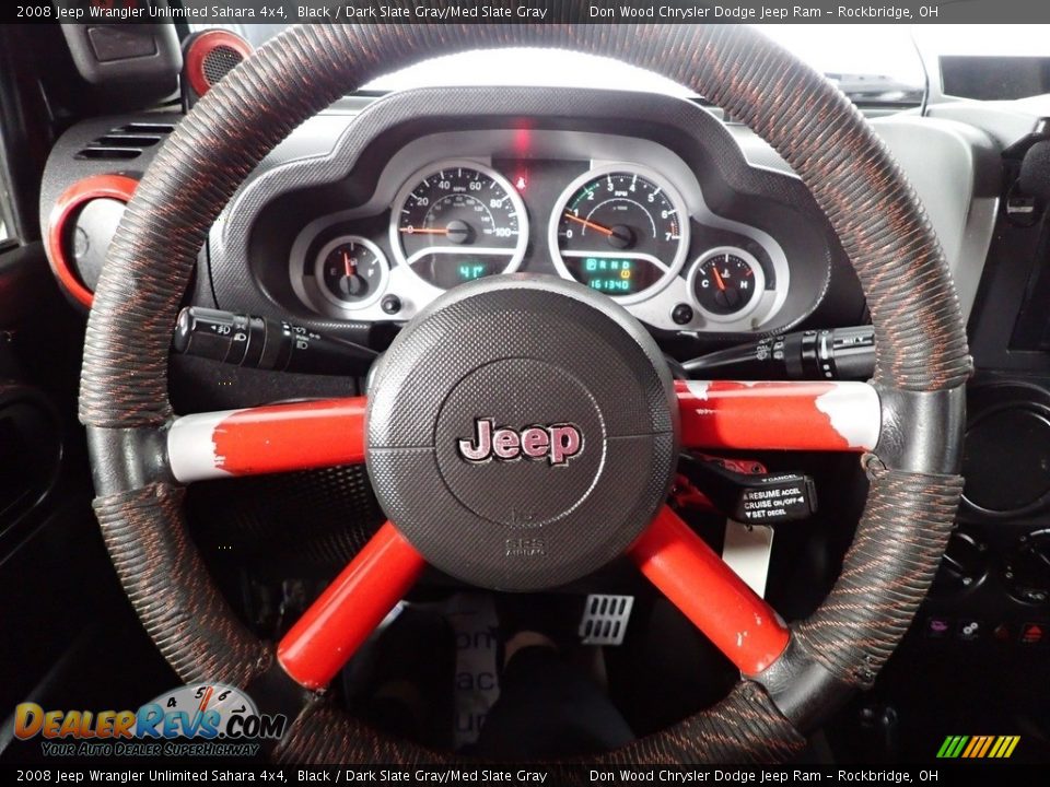 2008 Jeep Wrangler Unlimited Sahara 4x4 Black / Dark Slate Gray/Med Slate Gray Photo #12