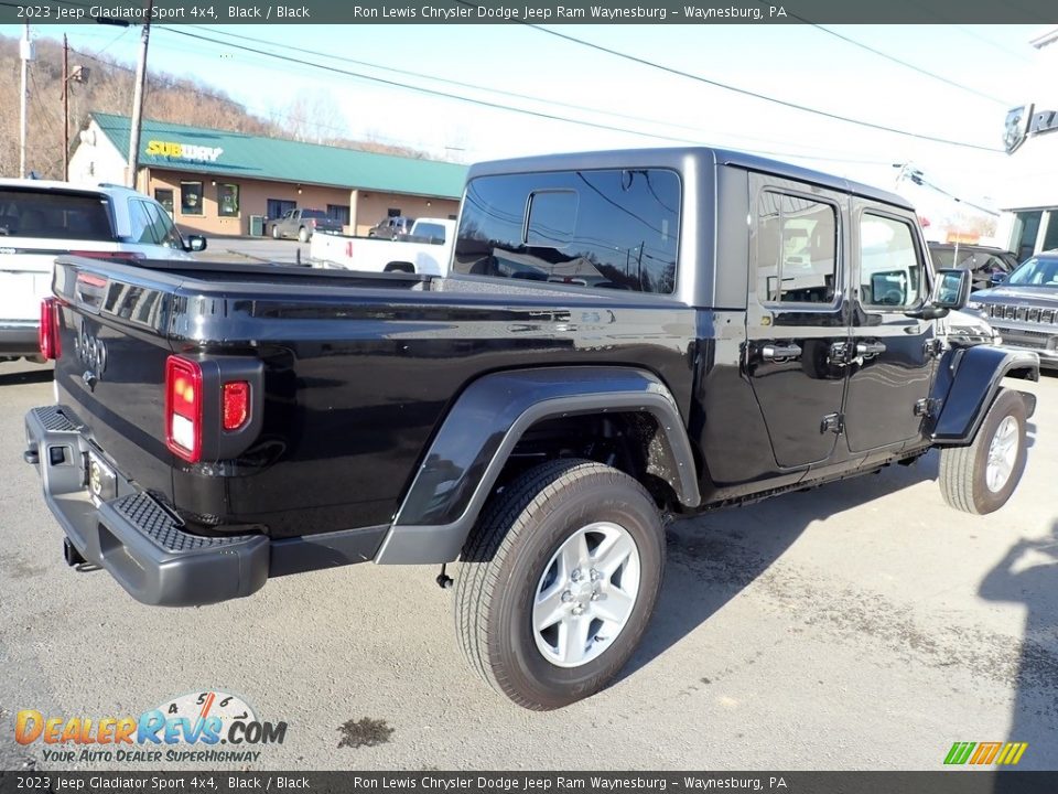 2023 Jeep Gladiator Sport 4x4 Black / Black Photo #6