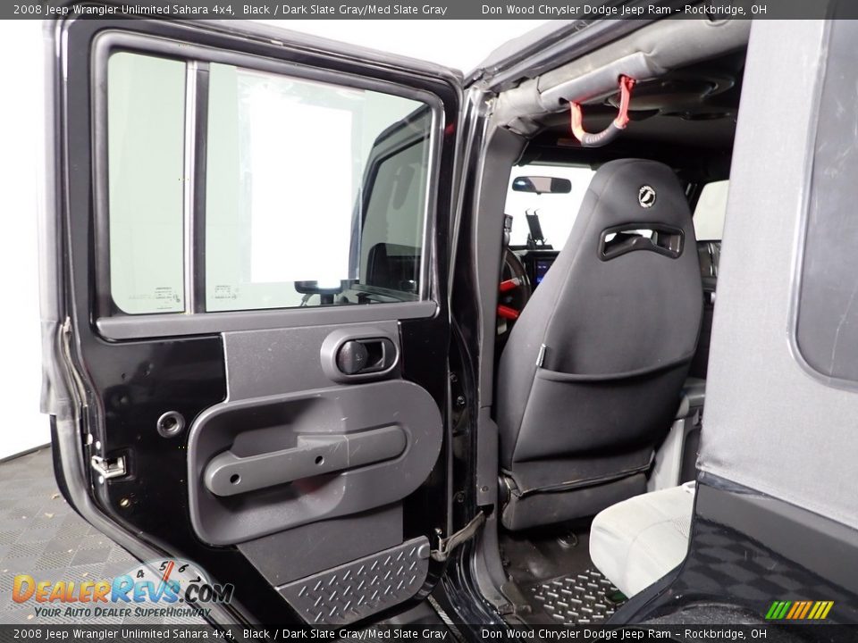 2008 Jeep Wrangler Unlimited Sahara 4x4 Black / Dark Slate Gray/Med Slate Gray Photo #17