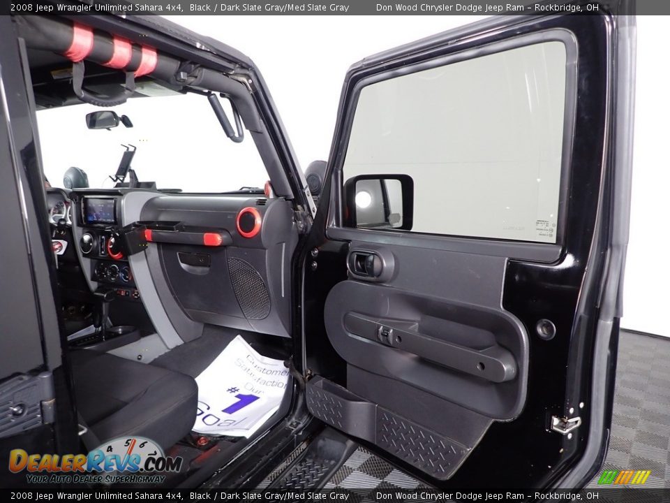 2008 Jeep Wrangler Unlimited Sahara 4x4 Black / Dark Slate Gray/Med Slate Gray Photo #20