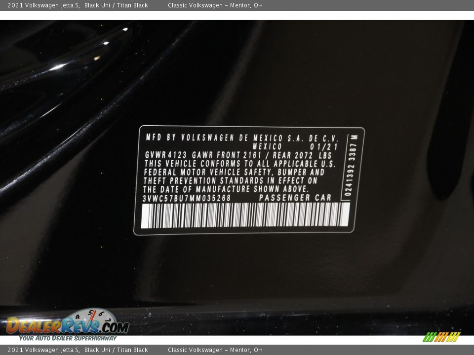 2021 Volkswagen Jetta S Black Uni / Titan Black Photo #20