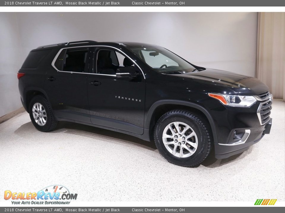 2018 Chevrolet Traverse LT AWD Mosaic Black Metallic / Jet Black Photo #1