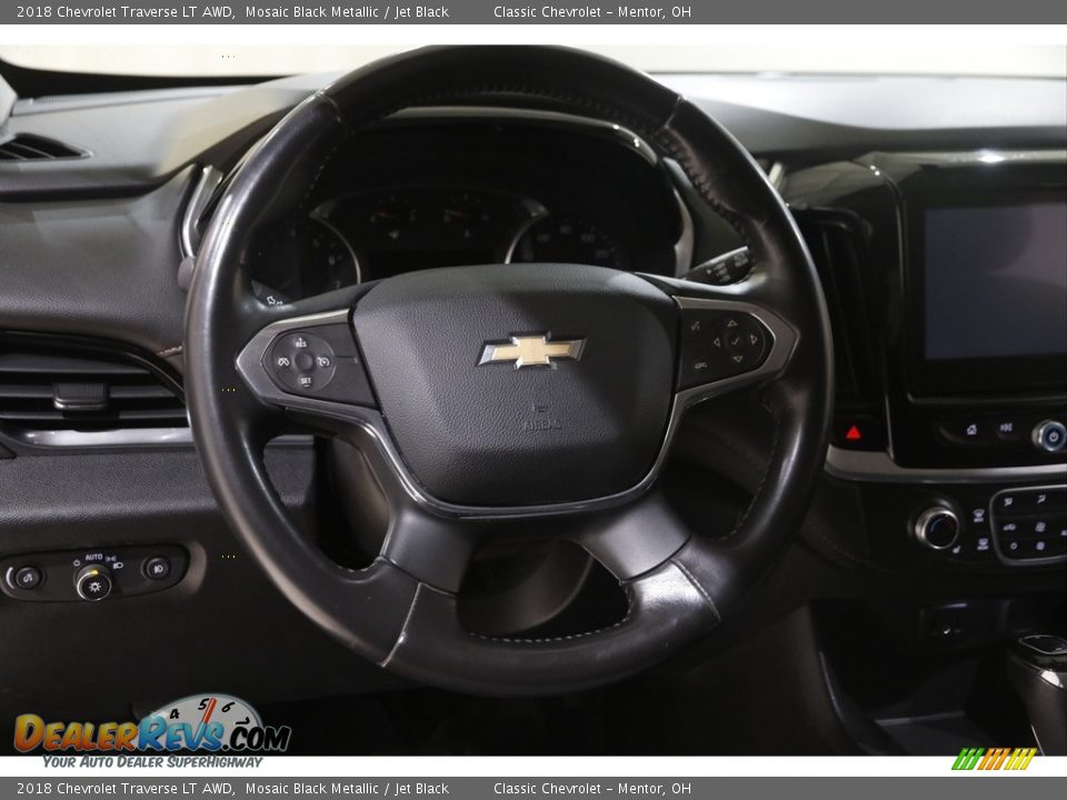 2018 Chevrolet Traverse LT AWD Mosaic Black Metallic / Jet Black Photo #7